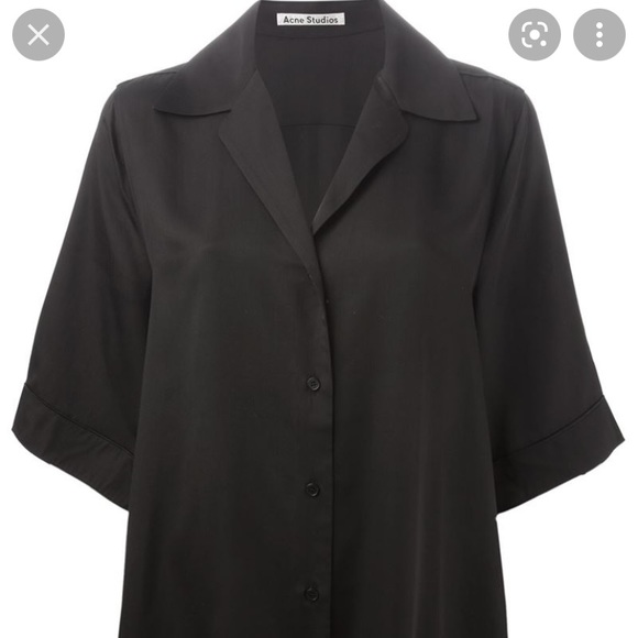 Acne Studios Albion Black Button Up Shirt Size XS-S (34) - Picture 6 of 11